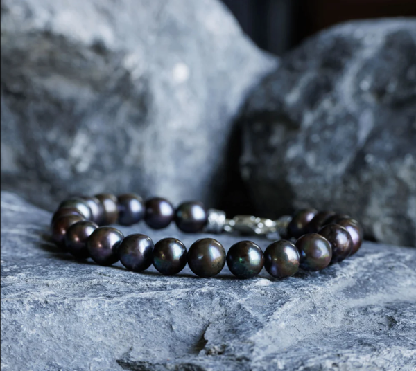 Black Pearl Serenity & Grounding Bracelet (Fire Horse Edition)