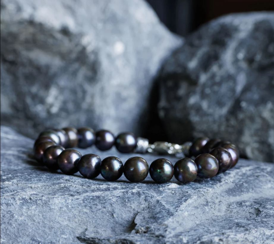 Black Pearl Serenity & Grounding Bracelet (Fire Horse Edition)