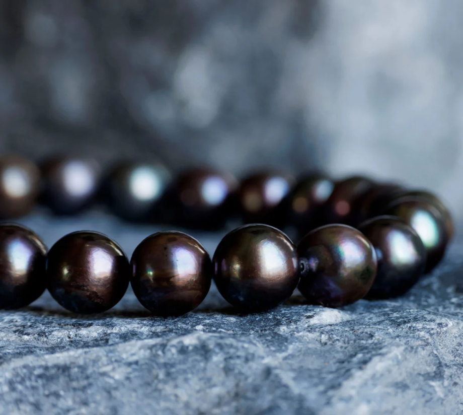 Black Pearl Serenity & Grounding Bracelet (Fire Horse Edition)