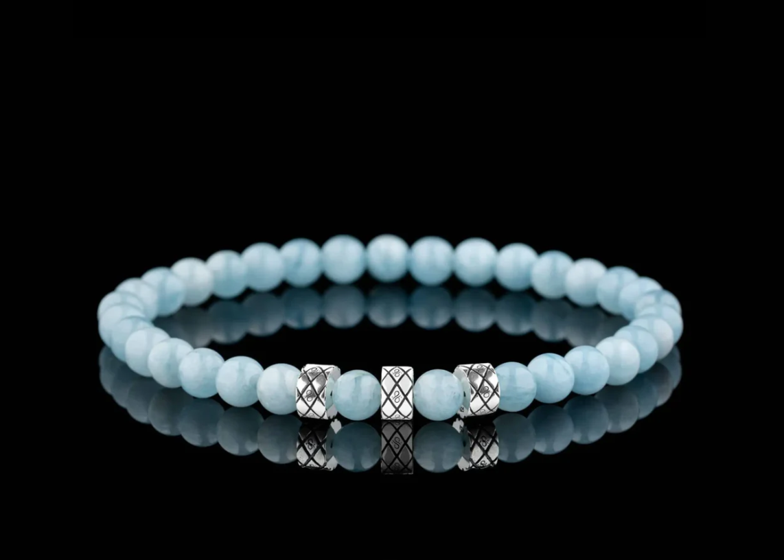 Ice Blue Aquamarine Calm & Clarity Bracelet (Fire Horse Edition)