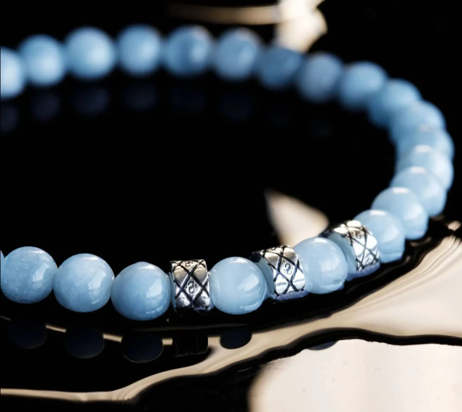 Ice Blue Aquamarine Calm & Clarity Bracelet (Fire Horse Edition)