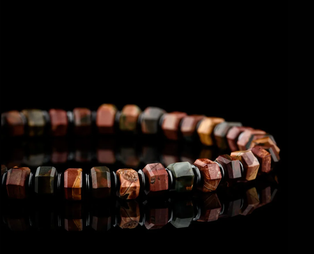 Multi-Stone Wealth & Grounding Bracelet with Silver Accents