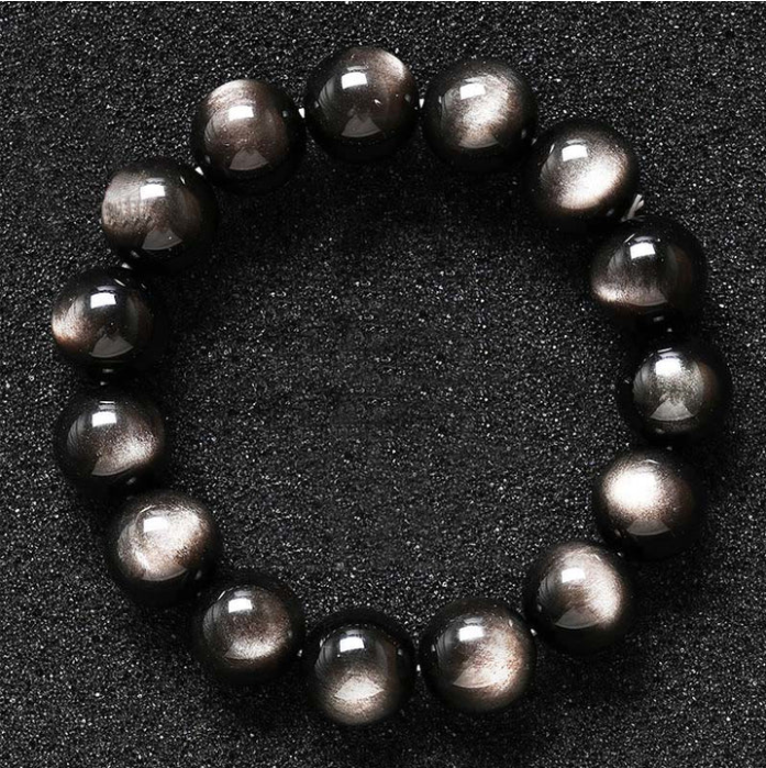 Silver Sheen Obsidian Calm & Protection Bracelet (Fire Horse Edition)