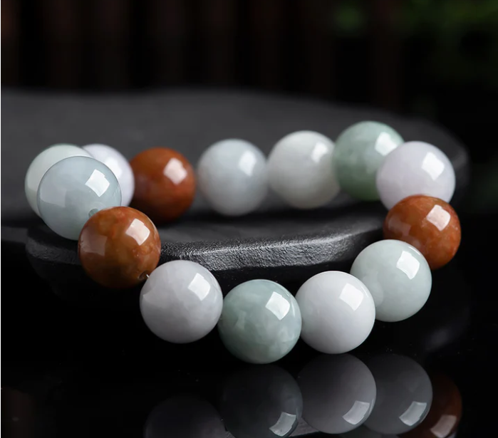 Multi-Color Jade “Fortune, Prosperity, Longevity & Joy” Protective Bracelet